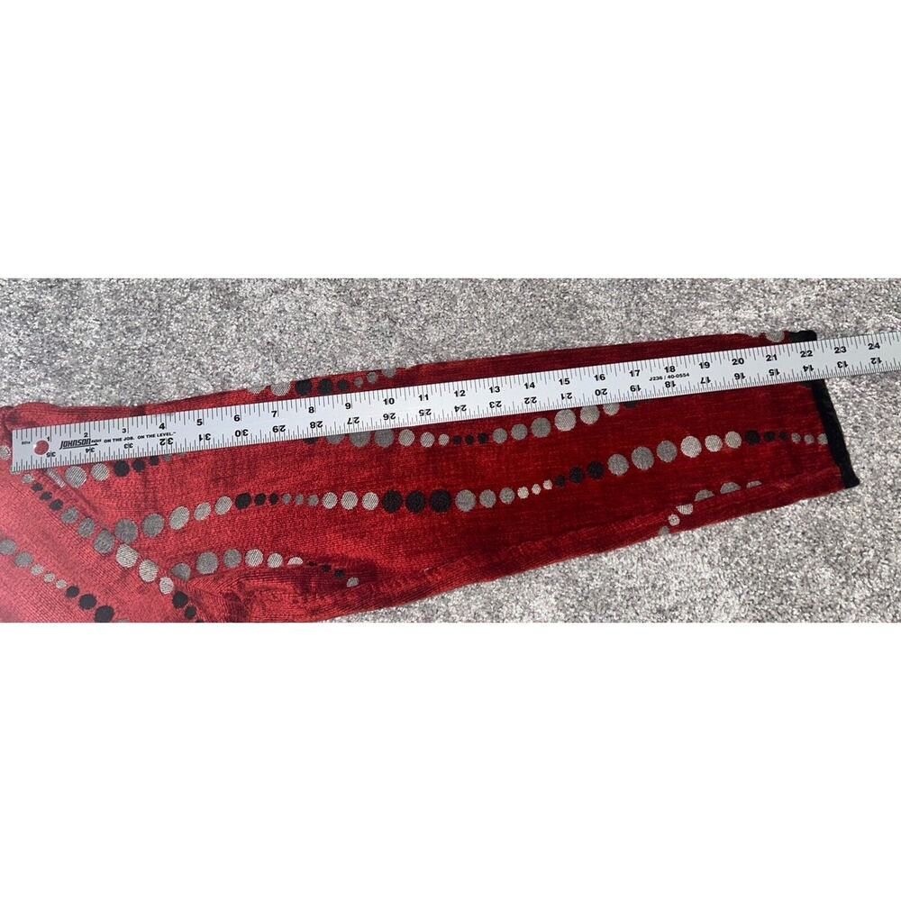 Khangura Statement Jacket Red Orange Novelty Circle Print Black Trim Career Wear - Picture 9 of 9